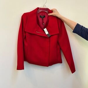 NWT Talbots Red Moto Suit Jacket